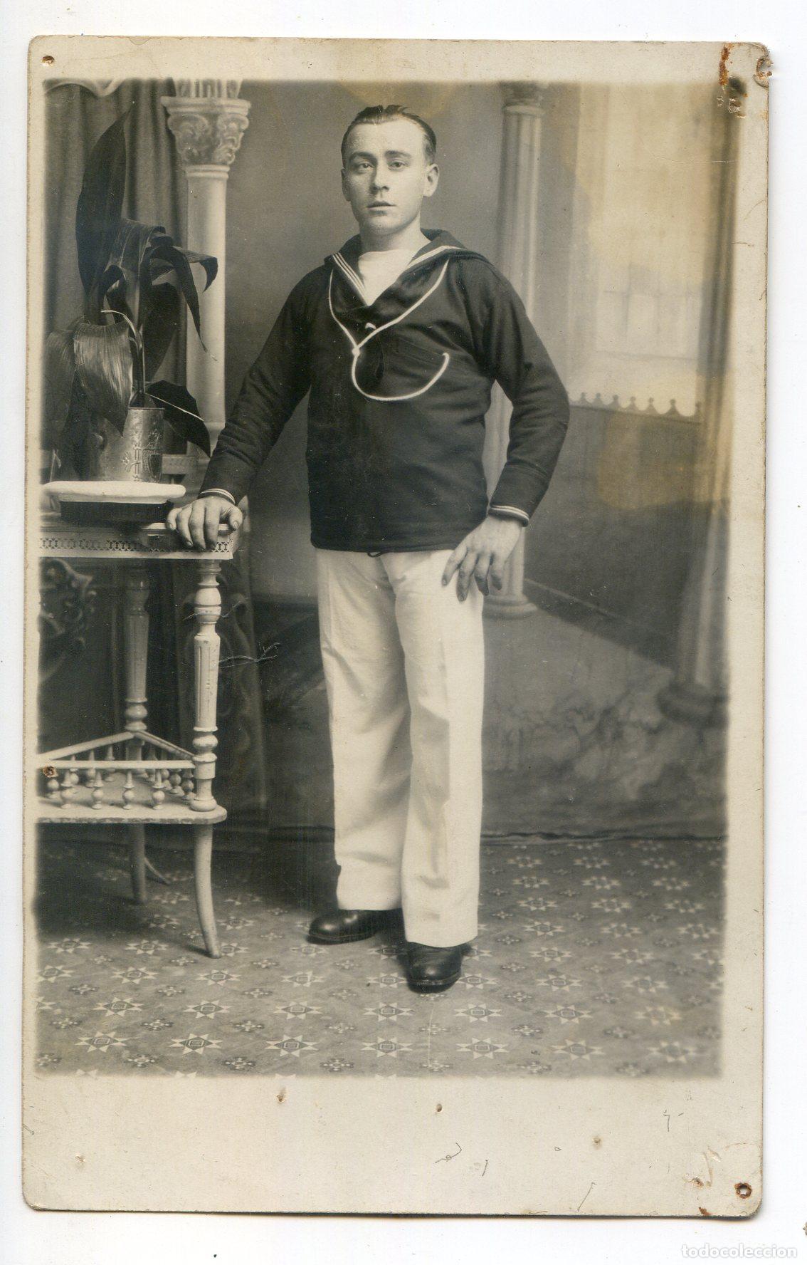 Alte Fotografie: Retrato de Marinero, sin indicaci&oacute;n de fot&oacute;grafo, postal fotogr&aacute;fica