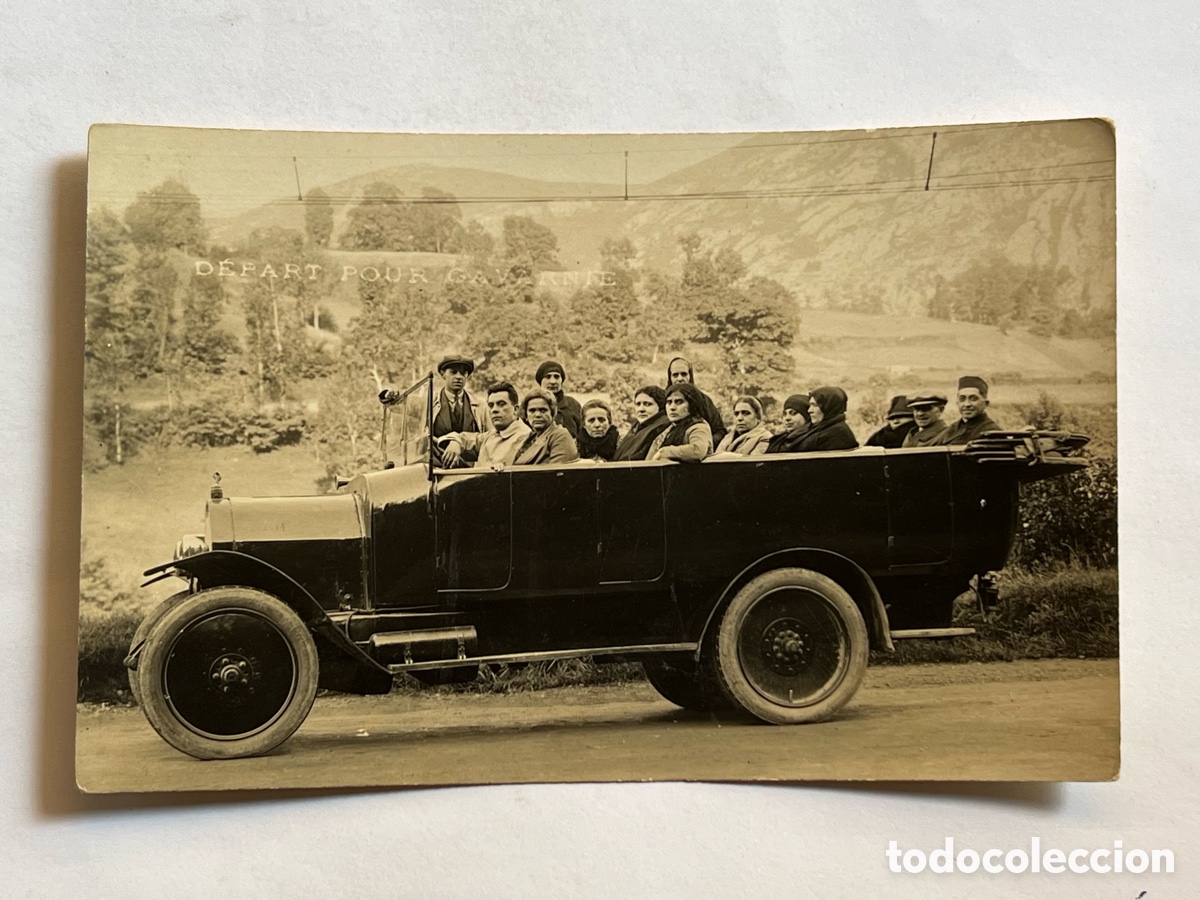 Fotografia antica: CHARABANC ? Aquellos viejos autos&hellip; fotografia antigua partiendo a Gavarnie.. (h.1910?)