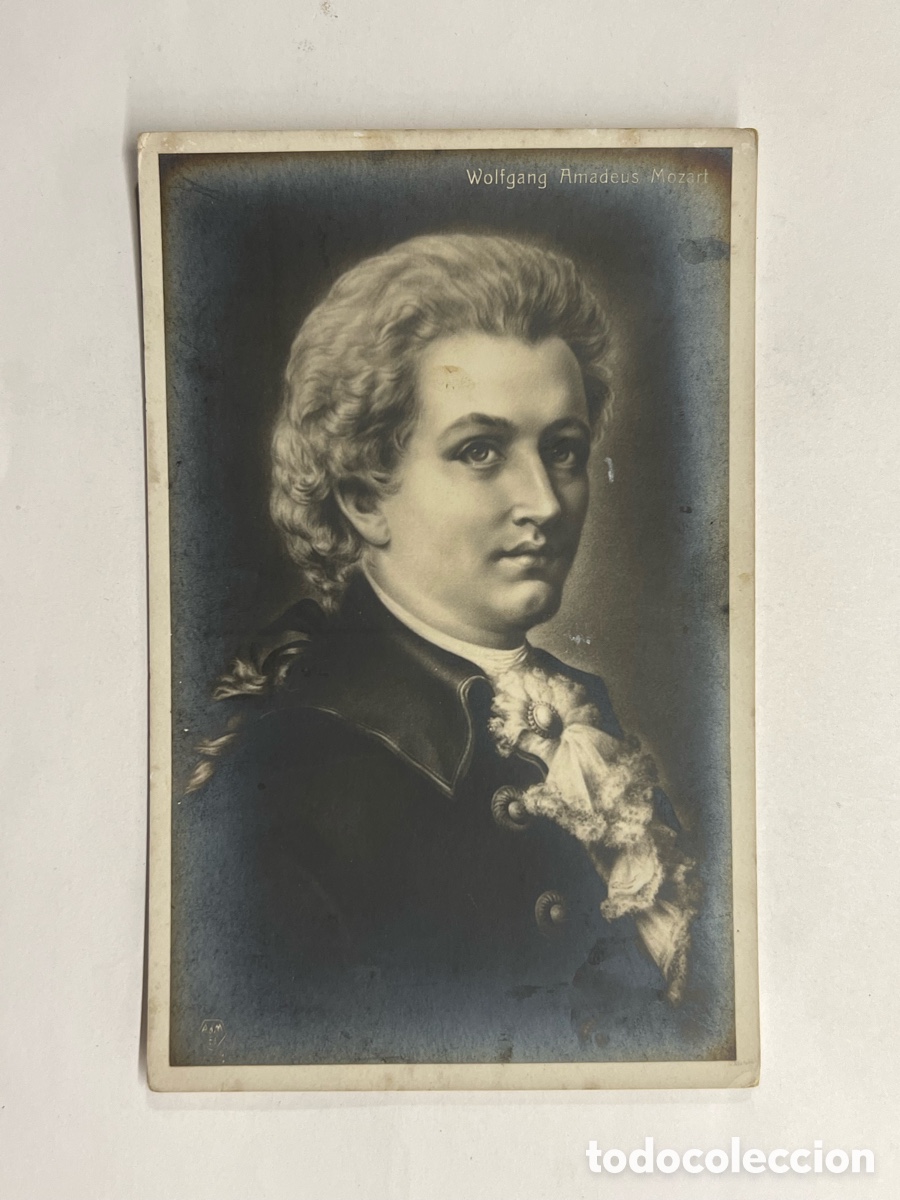 Fotografia antica: WOLFGANG AMADEUS MOZART. M&Uacute;SICO , COMPOSITOR, PIANISTA.. Postal fotogr&aacute;fica (h.1920?)