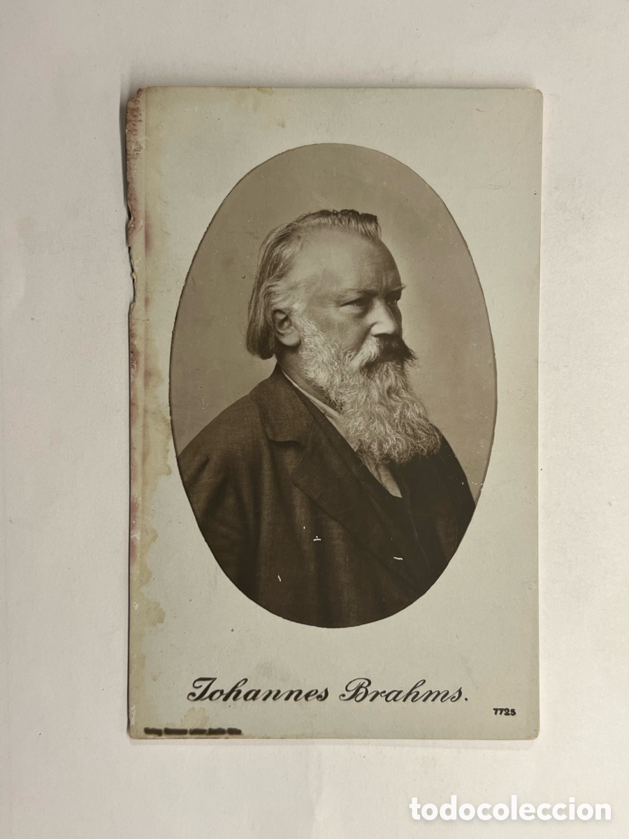 Fotografia antica: FOTOGRAF&Iacute;A ANTIGUA. Johannes Brahms Compositor y pianista alem&aacute;n (a.1833-1897)