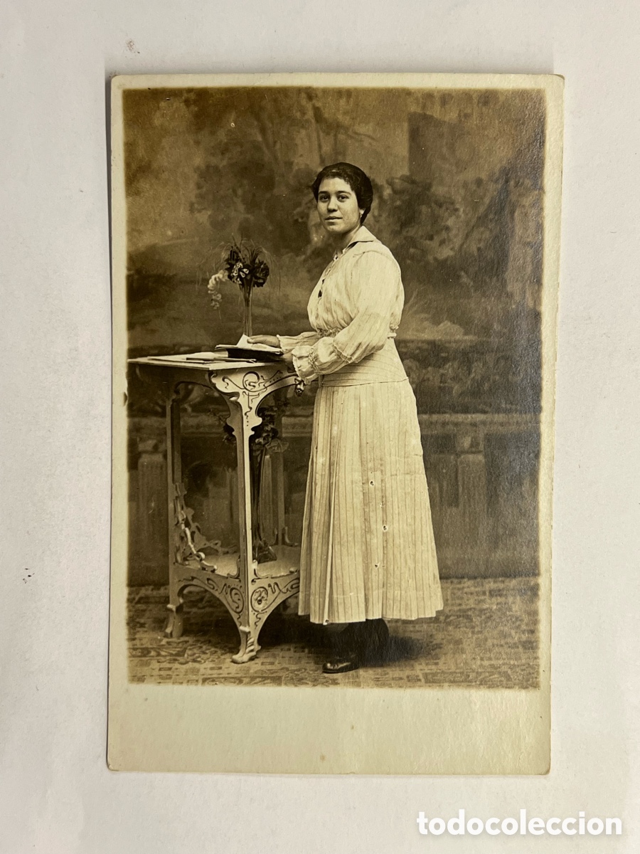 Fotografia antica: TOTANA (Murcia) Fotograf&iacute;a una joven hermosa de Totana&hellip; Verano de 1916