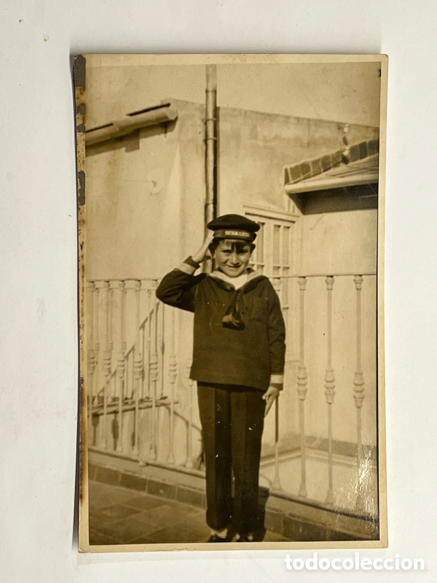Antique Photography: NI&Ntilde;OS.. Fotograf&iacute;a antigua PePiTo el Marinero&hellip;. (h.1920?) Med&iacute;das: 8,5 x 13,5 cm.