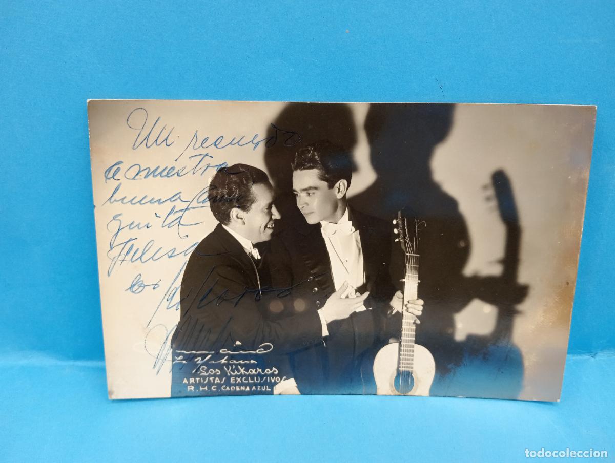 Fotograf&iacute;a antigua: LOS KIKAROD. DUO MUSICAL. DEDICADO Y FIRMADO. TARJETA POSTAL FOTOGRAFICA.