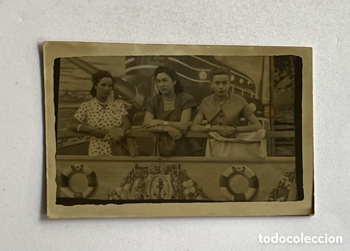 Antique Photography: MINUTEROS.., Aires de guerra.. a bordo del destructor (h.1940?) Med&iacute;das: 4,5 x 7 cm.