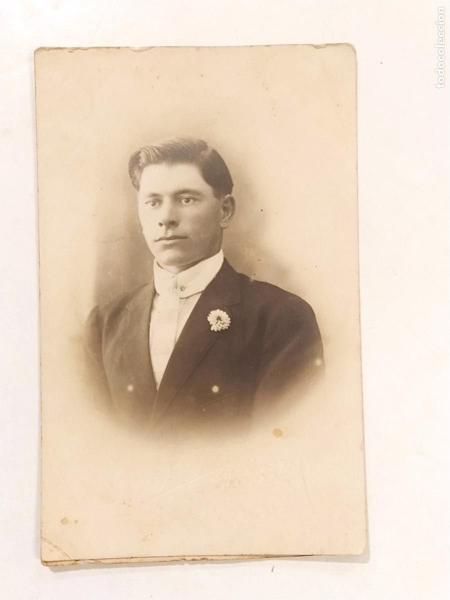 Fotografia antica: FOTOGRAFIA A DOBLE CARA - HOMBRE DISFRAZADO - POSTAL ANTIGUA -(114.309)