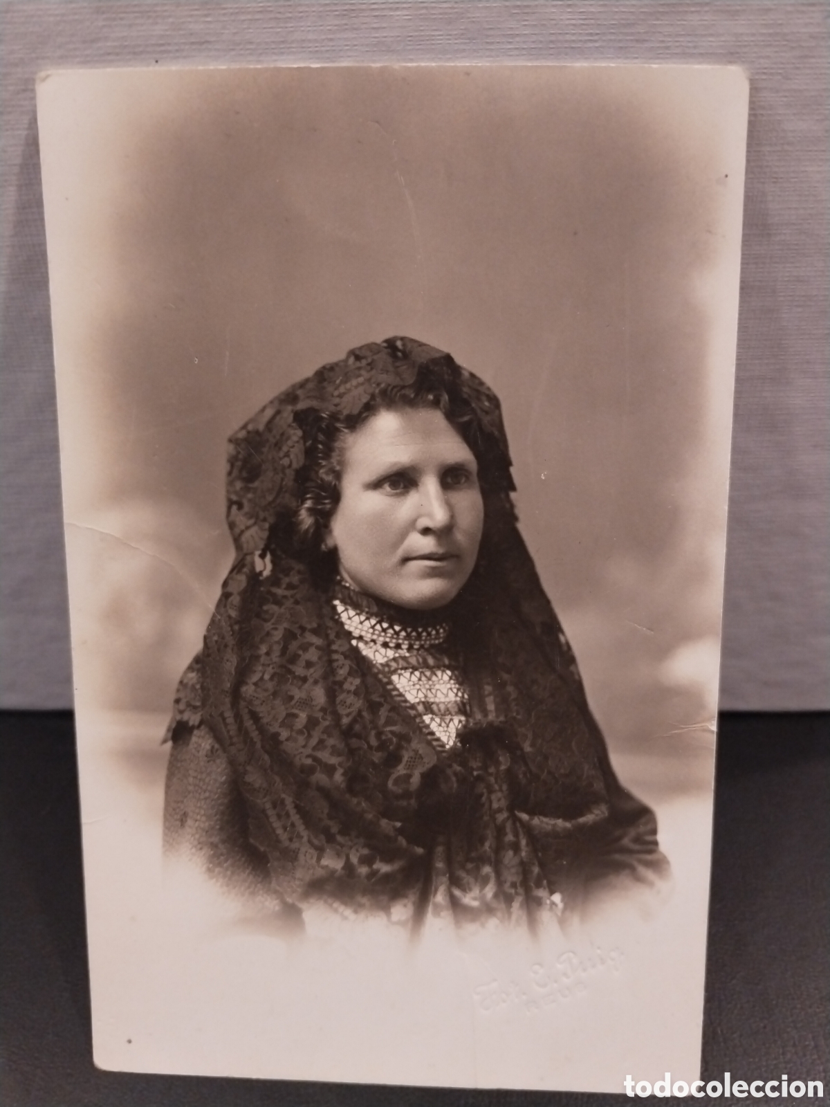 Alte Fotografie: Fotograf&iacute;a Postal. Retrato femenino