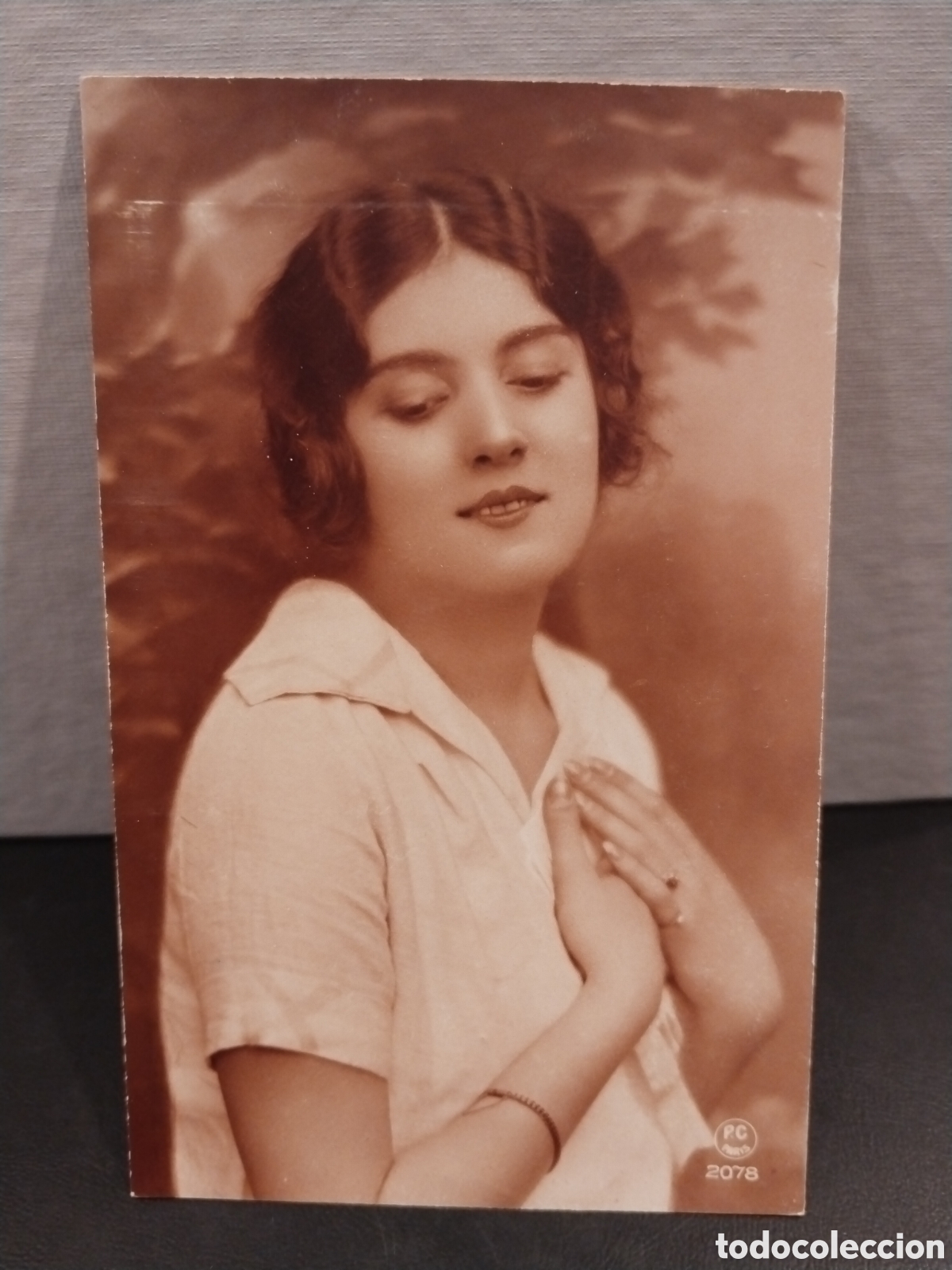 Alte Fotografie: Fotograf&iacute;a Postal. Retrato femenino