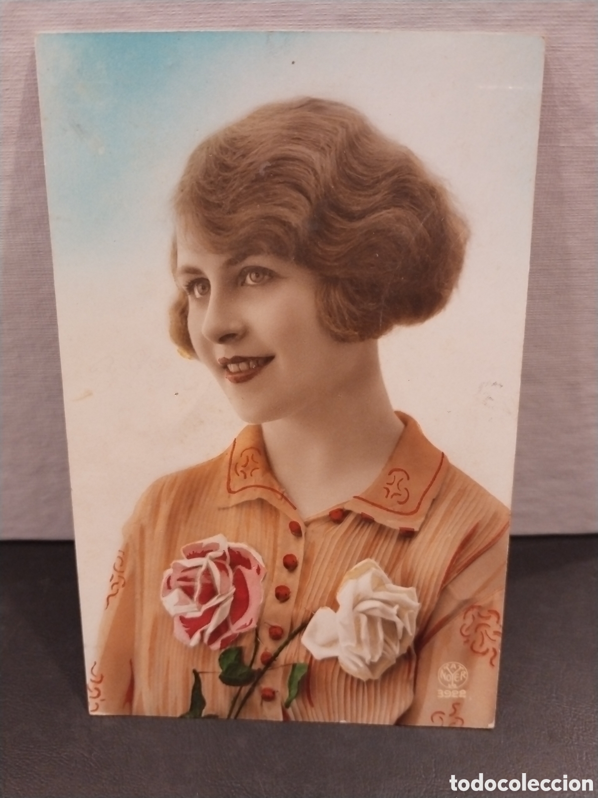 Alte Fotografie: Fotograf&iacute;a Postal. Retrato femenino