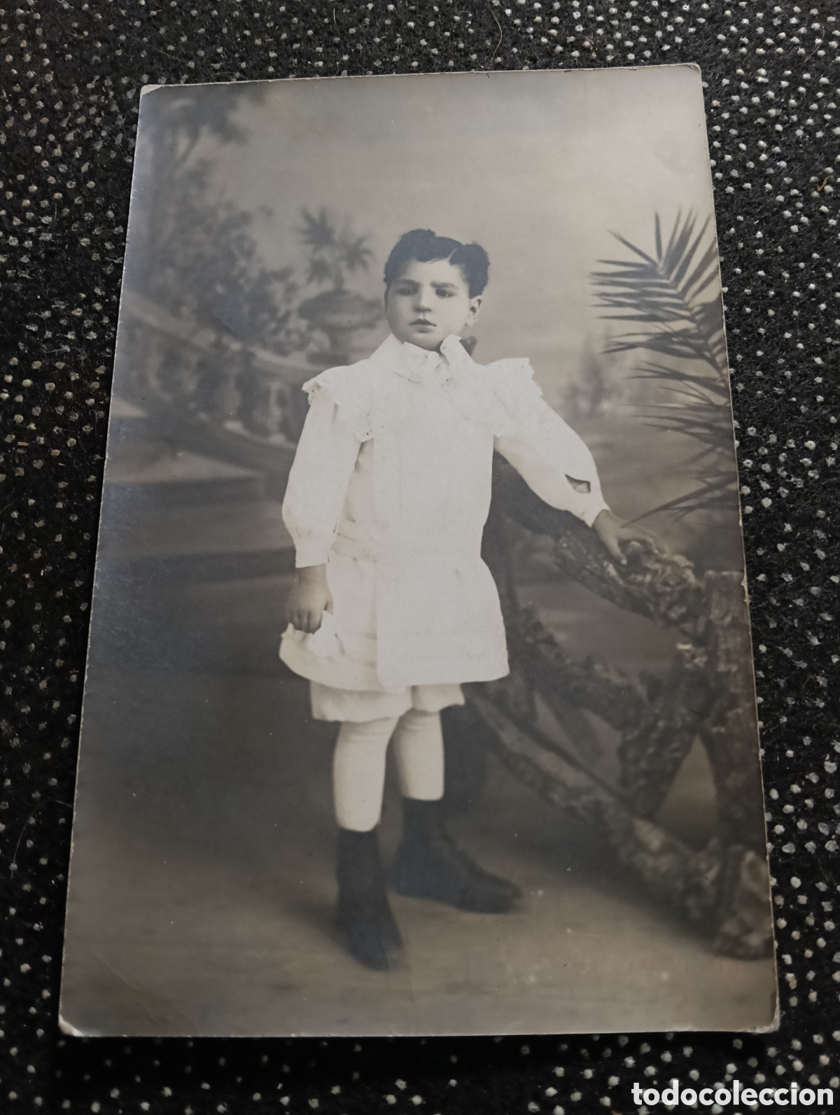 Alte Fotografie: Fotograf&iacute;a tama&ntilde;o postal de un ni&ntilde;o de los a&ntilde;os 20