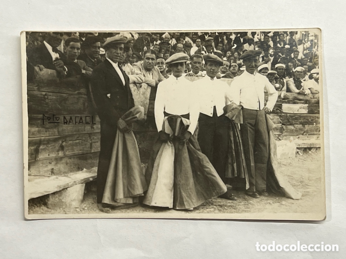 Alte Fotografie: GUERRILLERO.. Fotograf&iacute;a Cuadrilla del Banderillero de Toros.. Foto Rafael L&oacute;pez, Madrid (h.1920?)
