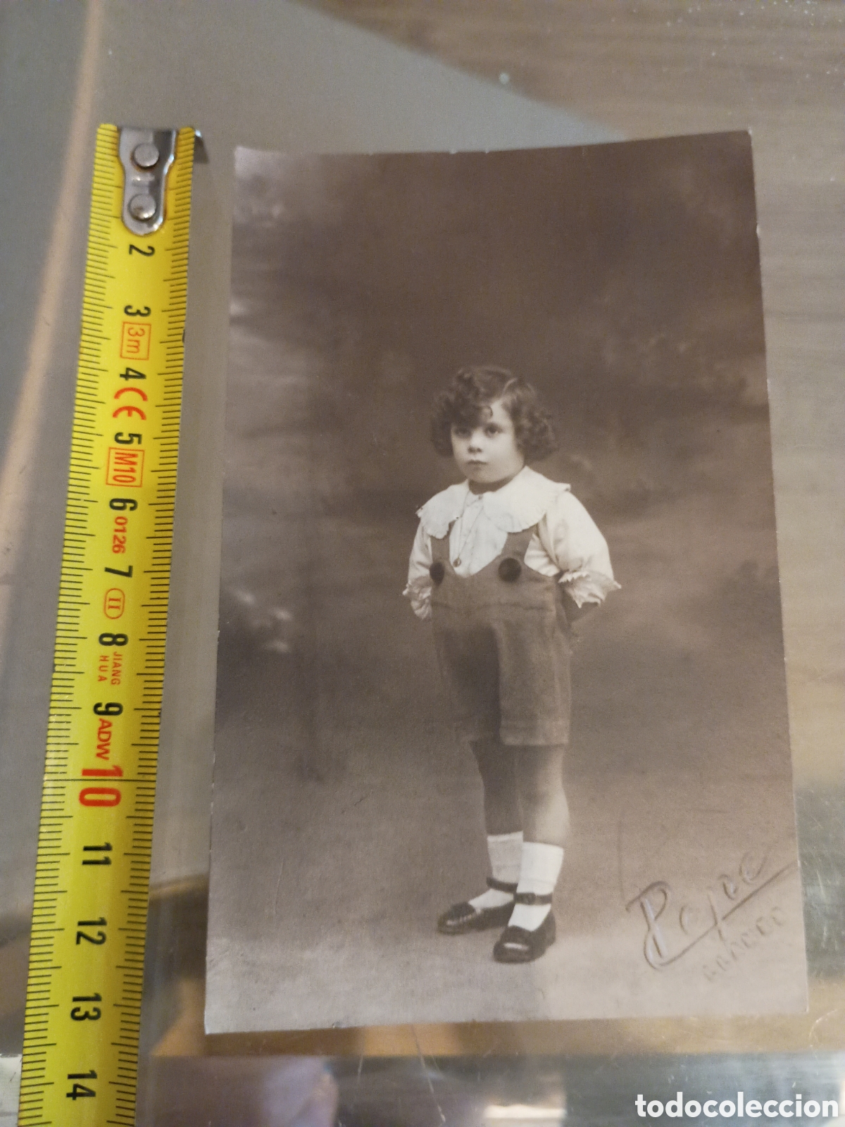 Fotografia antica: CA Postal fotogr&aacute;fica retrato ni&ntilde;o. Foto Pepe. Llanes. Asturias, enero de 1923