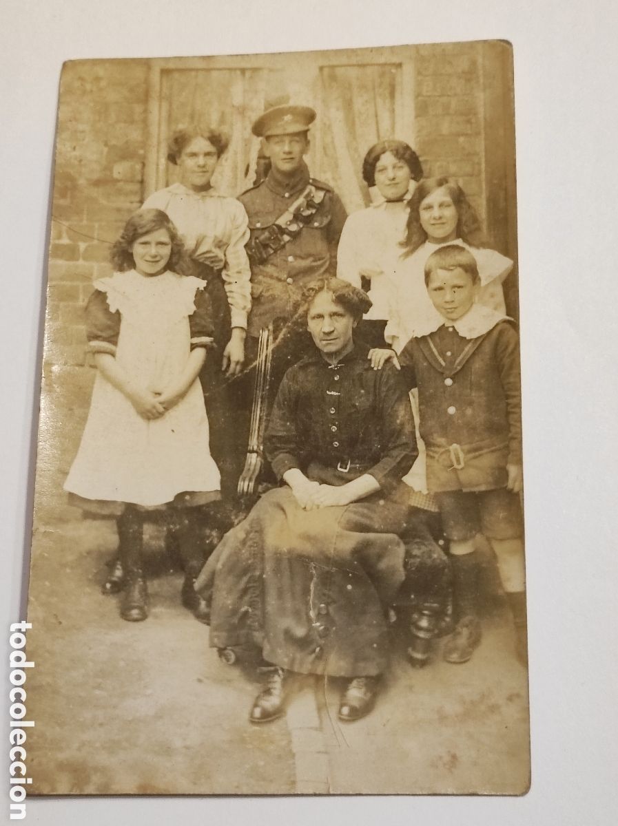 Alte Fotografie: Antigua foto militar en familia