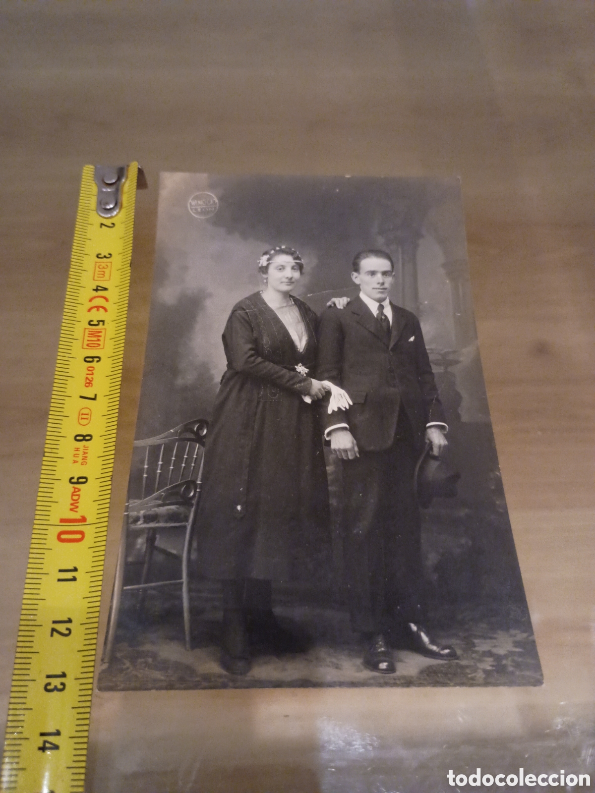 Alte Fotografie: CA fotograf&iacute;a matrimonio Winocio. Le&oacute;n. Retrato de pareja en carte postale