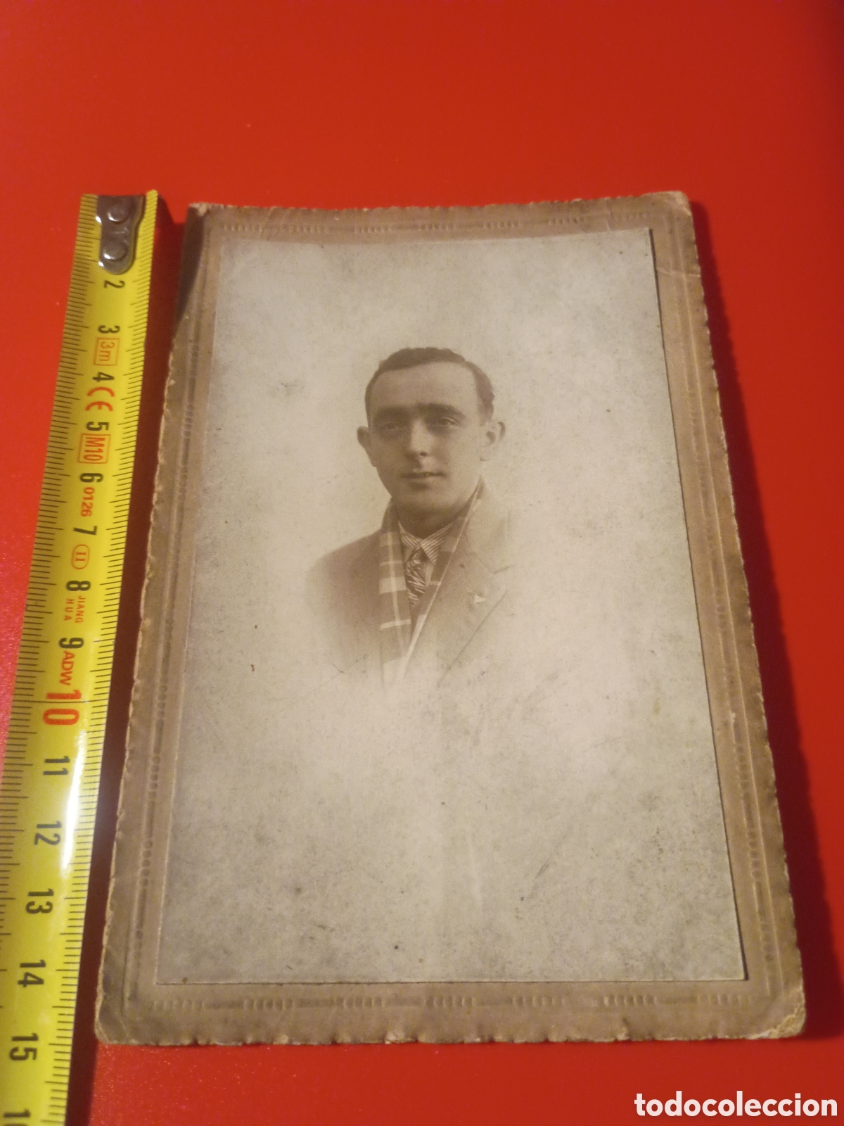 Fotograf&iacute;a antigua: CR retrato de caballero. Foto studio Villanueva. Corrida 62, Gij&oacute;n (Asturias). Tarjeta postal foto