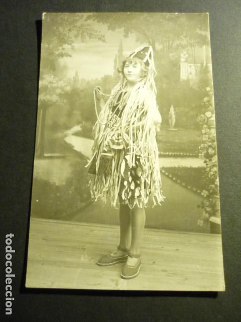 Fotografia antiga: NI&Ntilde;A DISFRAZADA CARNAVAL POSTAL FOTOGRAFICA