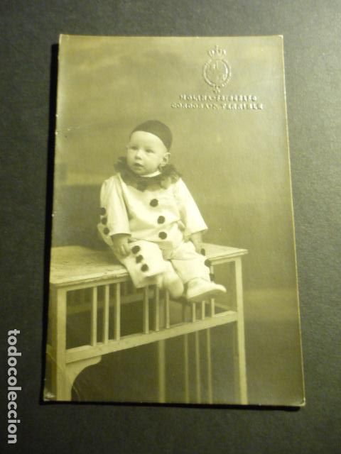 Fotografia antiga: NI&Ntilde;O DISFRAZADO CARNAVAL POSTAL FOTOGRAFICA MOLINO FOTOGRAFO PUEBLONUEVO DEL TERRIBLE CORDOBA