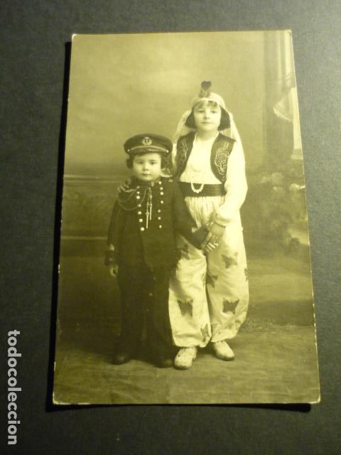 Fotografia antiga: NI&Ntilde;OS DISFRAZADOS CARNAVAL POSTAL FOTOGRAFICA