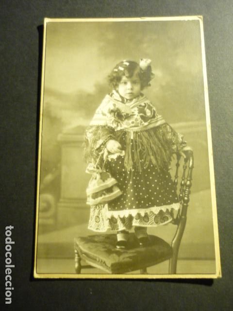 Fotografia antiga: NI&Ntilde;A DISFRAZADA CARNAVAL POSTAL FOTOGRAFICA CAMARA FOTOGRAFO MADRID