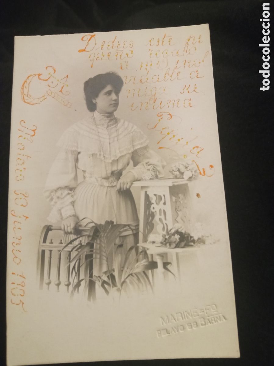 Fotografia antica: Antigua fotograf&iacute;a, Marine, Barcelona, mide 13,2x8,5 cm