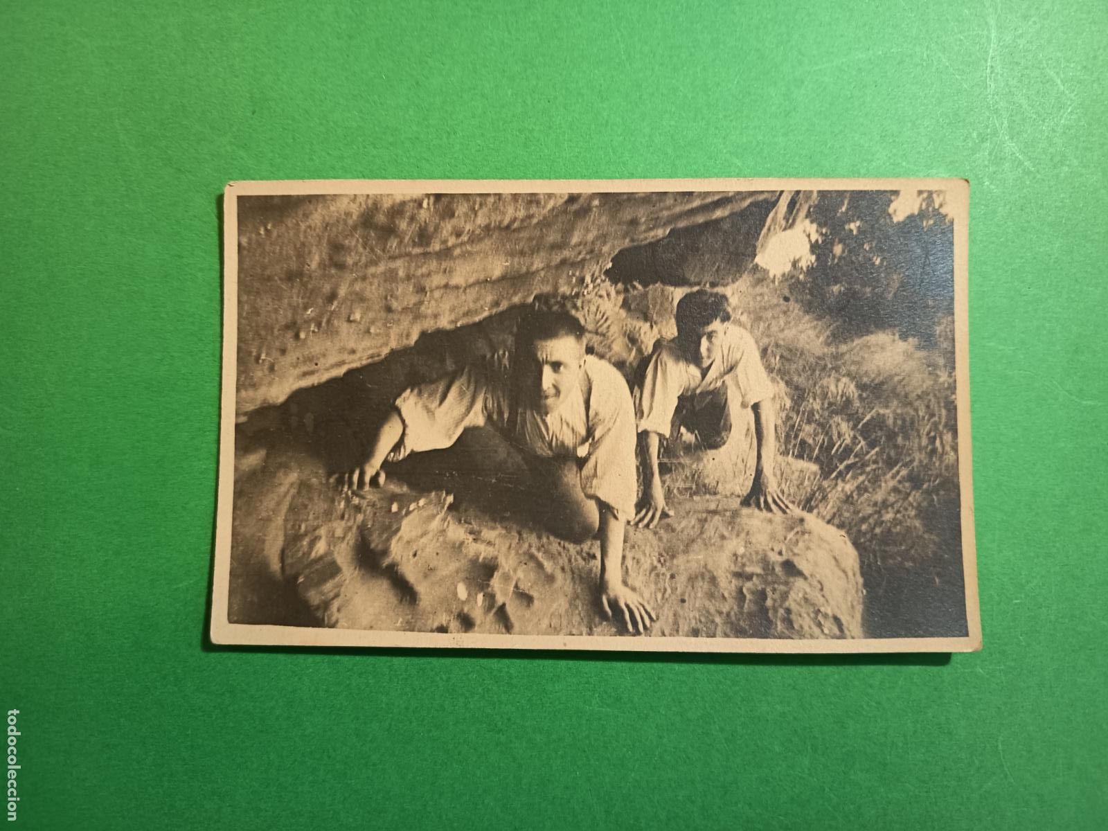 Fotografia antica: FOTOGRAFIA TARJETA POSTAL UNION UNIVERSAL DE CORREOS LEONAR EXPLORADORES SOBRE 1900