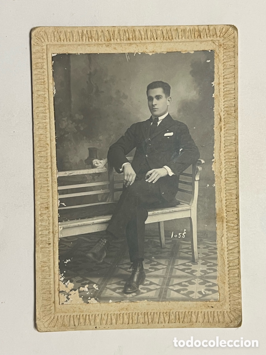 Antique Photography: CASTELL&Oacute;N.. fotograf&iacute;a Germ&aacute;n Col&oacute;n. El buen hijo Vicente a sus padres con gran cari&ntilde;o.. (h.1910?)