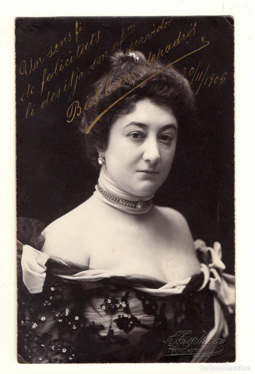 Antique Photography: ARTISTA POR IDENTIFICAR, DEDICADA A&Ntilde;O 1906. FOTO: ANTONI ESPLUGAS, BARCELONA.