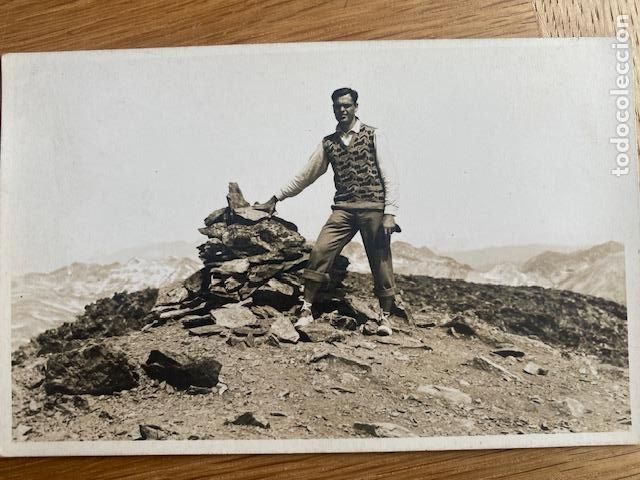 Fotograf&iacute;a antigua: Pic del Carlit. Pirineos Orientales. Foto de cumbre. Julio 1932