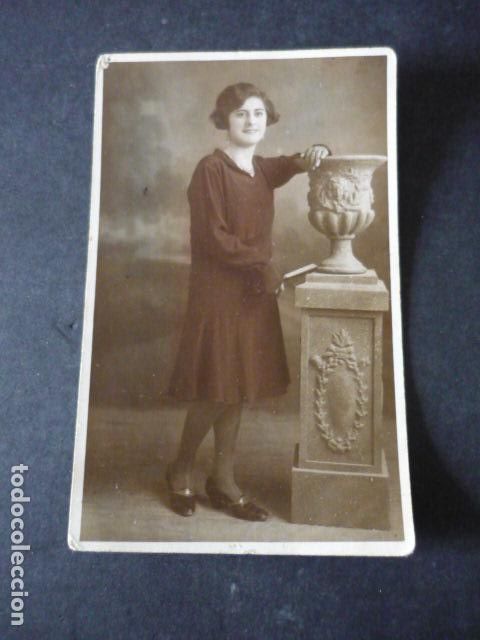 Antique Photography: RETRATO DE MUJER ILUMINADO POSTAL FOTOGRAFICA