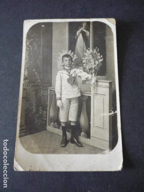Antique Photography: RETRATO DE NI&Ntilde;O PRIMERA COMUNION POSTAL FOTOGRAFICA