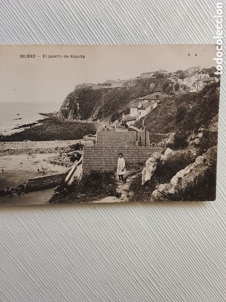 Fotograf&iacute;a antigua: Foto antigua Bilbao.Puerto de Algorta.