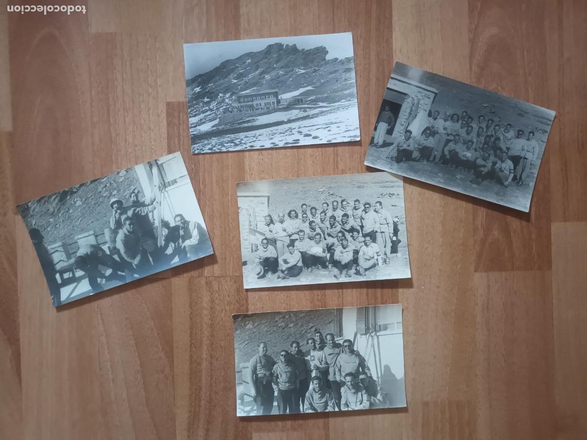 Fotograf&iacute;a antigua: ALBERGUE UNIVERSITARIO SIERRA NEVADA. GRUPO ESQUI. FOTOGRAF&Iacute;A TIPO POSTAL.