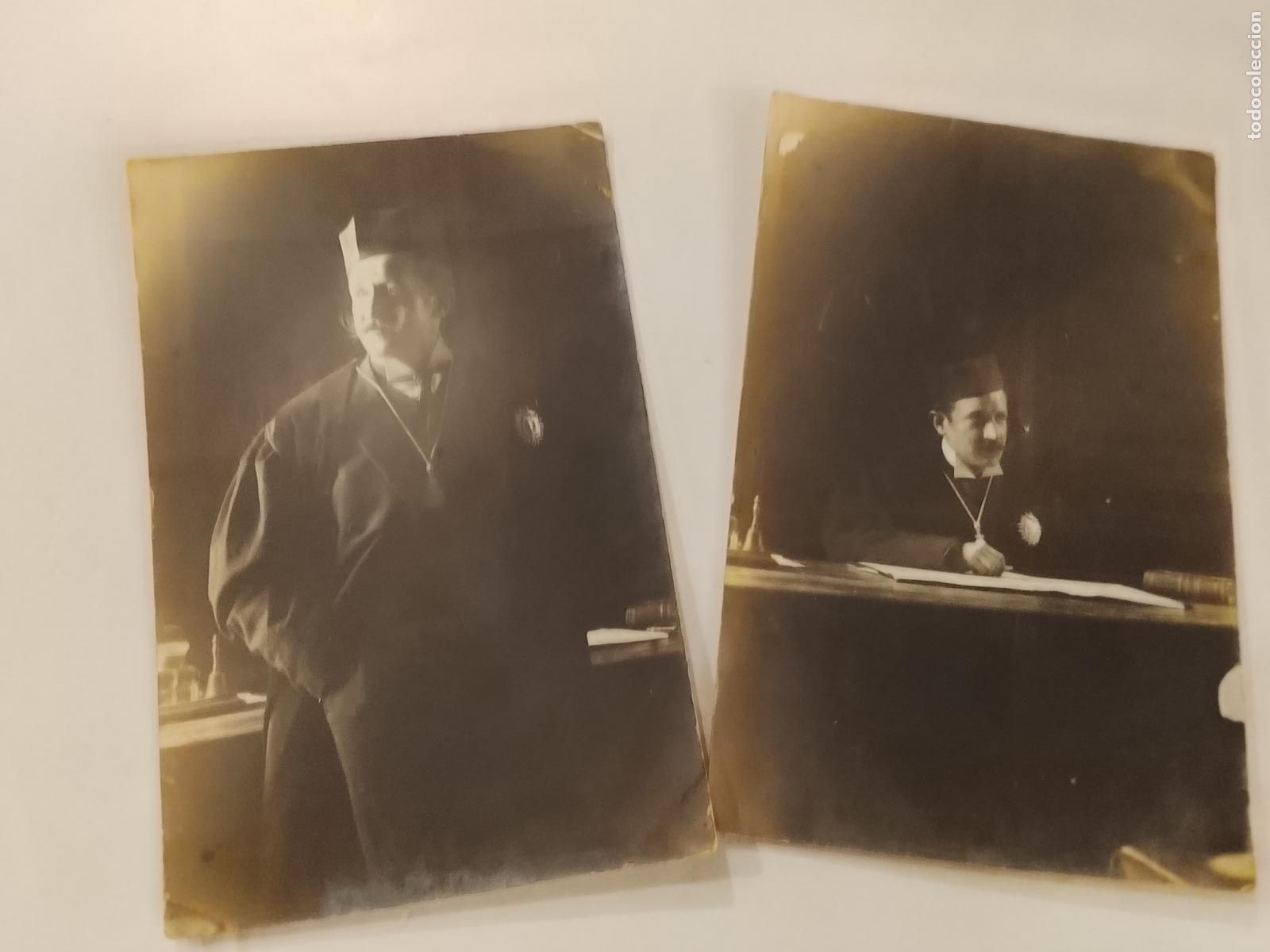 Fotograf&iacute;a antigua: CATEDRATICO UNIVERSIDAD - LOTE DE 2 POSTALES FOTOGRAFICAS ANTIGUAS -(115.638)