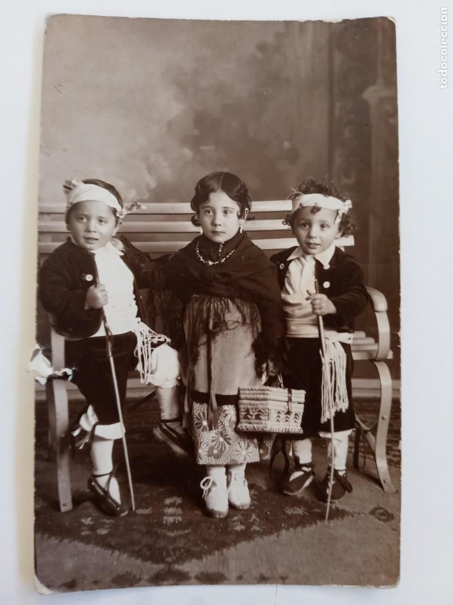 Fotografia antiga: GRACIOSA FOTO DE ESTUDIO DE NI&Ntilde;OS DISFRAZADOS DE BATURROS O SIMILAR . PRINCIPIOS DE SIGLO