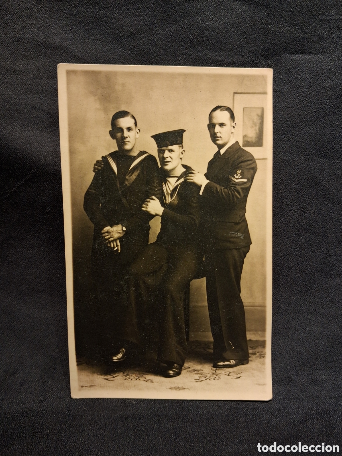 Fotograf&iacute;a antigua: ANTIGUA FOTO POSTAL 3 MARINEROS ESCOCIA PP S. XX SIN CIRCULAR