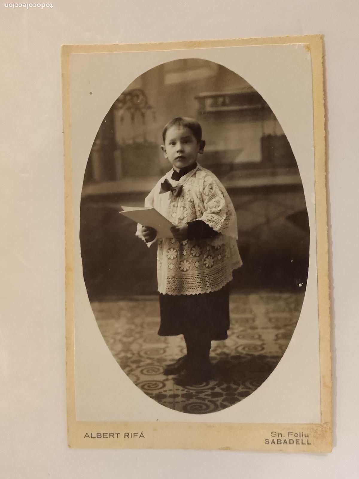 Fotograf&iacute;a antigua: CARLOS TURA - FOTOGRAFO ALBERT RIF&Aacute; , SAN FELIU SABADELL - FOTOGRAFIA ANTIGUA POSTAL -(115.710)