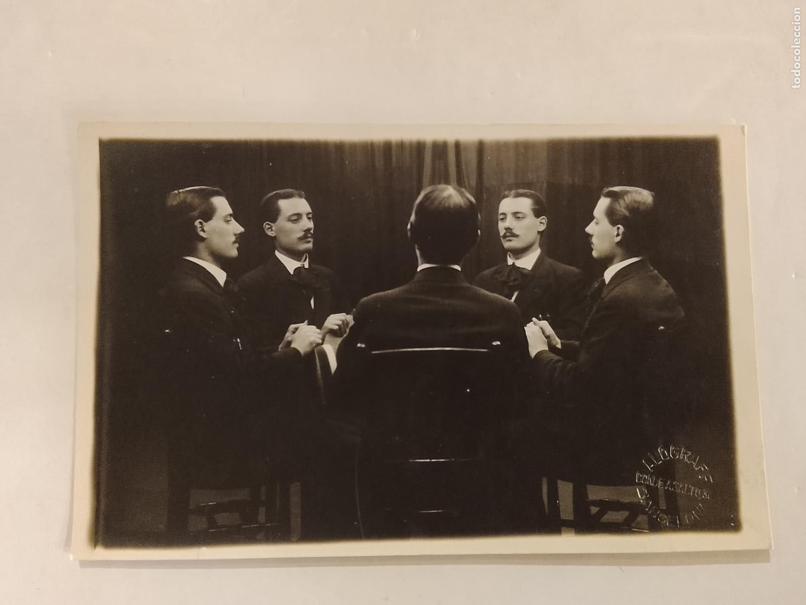 Fotograf&iacute;a antigua: VERSI&Oacute;N RETRATO DE CINCO VIAS -FOTOGRAFO ALOGRAFF , BARCELONA- FOTOGRAFICA -POSTAL ANTIGUA-(115.725)
