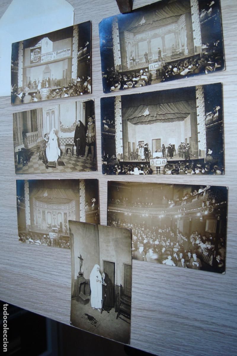 Fotograf&iacute;a antigua: ANTIGUAS FOTOGRAFIAS OBRA TEATRAL EN TEATRO SIN IDENTIFICAR. BARCELONA? A&Ntilde;OS 20.30