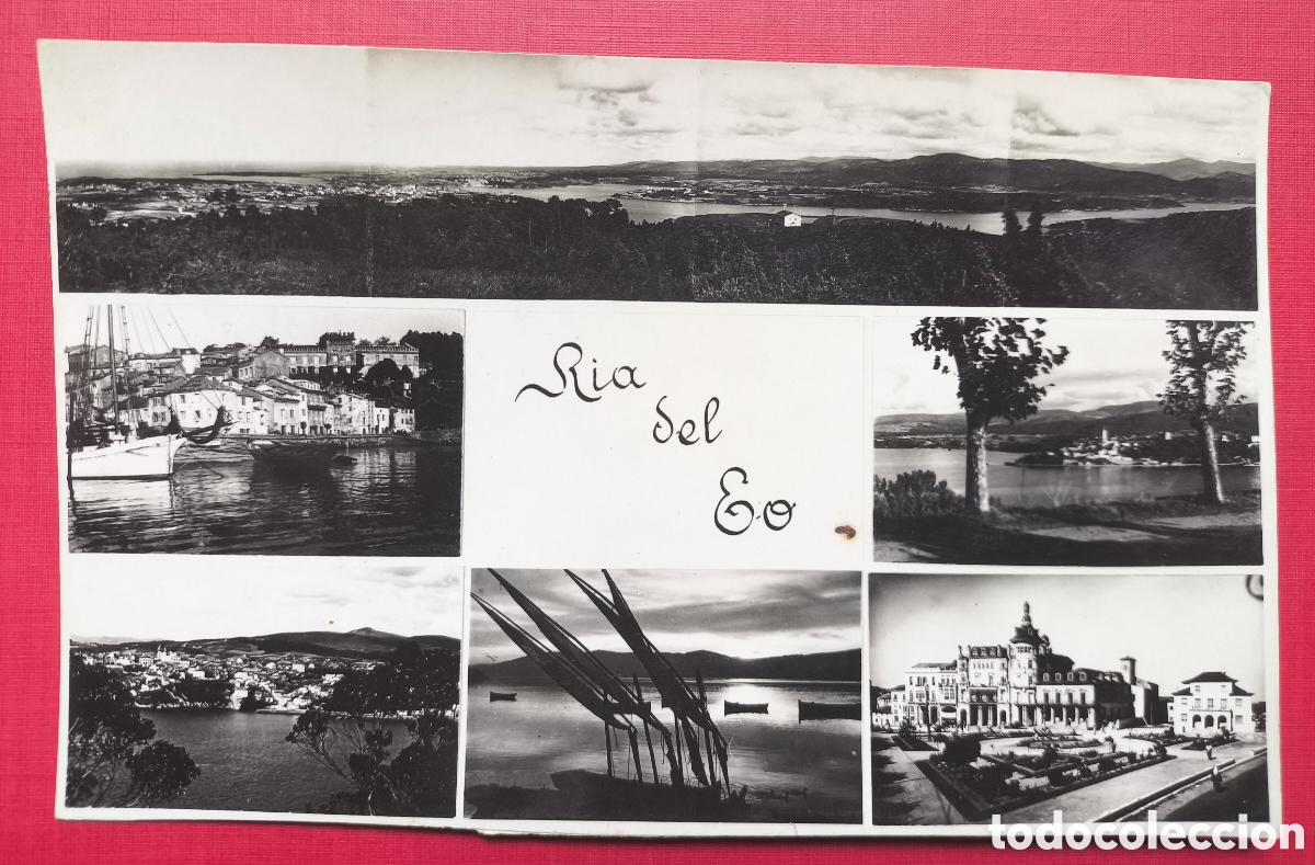 Fotograf&iacute;a antigua: FOTOGRAF&Iacute;A RIBADEO R&Iacute;A DEL EO POSTAL FOTOGR&Aacute;FICA LUGO C. 1955