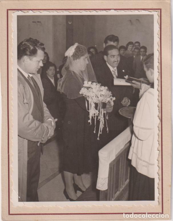 Fotograf&iacute;a antigua: ANTIGUA FOTOGRAFIA RECUERDO BODA - M.SOLER - BARCELONA - 13,5X10