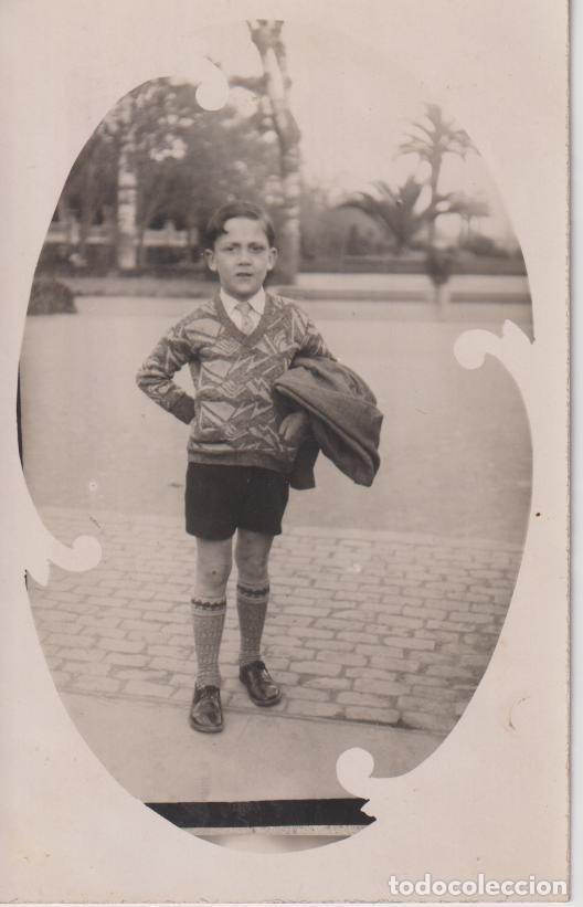 Fotograf&iacute;a antigua: ANTIGUA FOTOGRAFIA NI&Ntilde;O CON ABRIGO TARJETA POSTAL