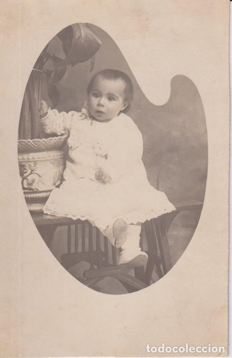 Fotograf&iacute;a antigua: ANTIGUA FOTOGRAFIA DE ESTUDIO NI&Ntilde;O TARJETA POSTAL