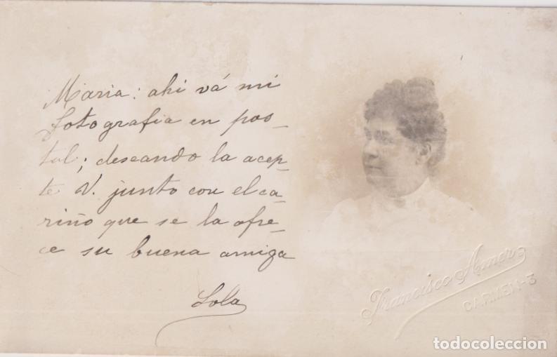 Fotograf&iacute;a antigua: ANTIGUA TARJETA POSTAL PARA MARIA DE LOLA - ESCRITA