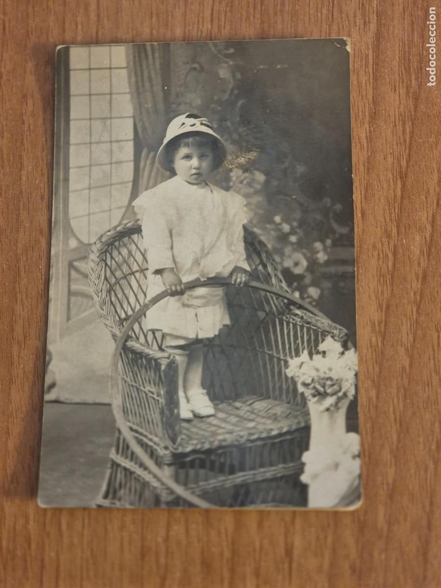 Fotograf&iacute;a antigua: ANTIGUA TARJETA POSTAL NI&Ntilde;A FOTOGRAFO ROVIRA BARCELONA VER FOTOS.