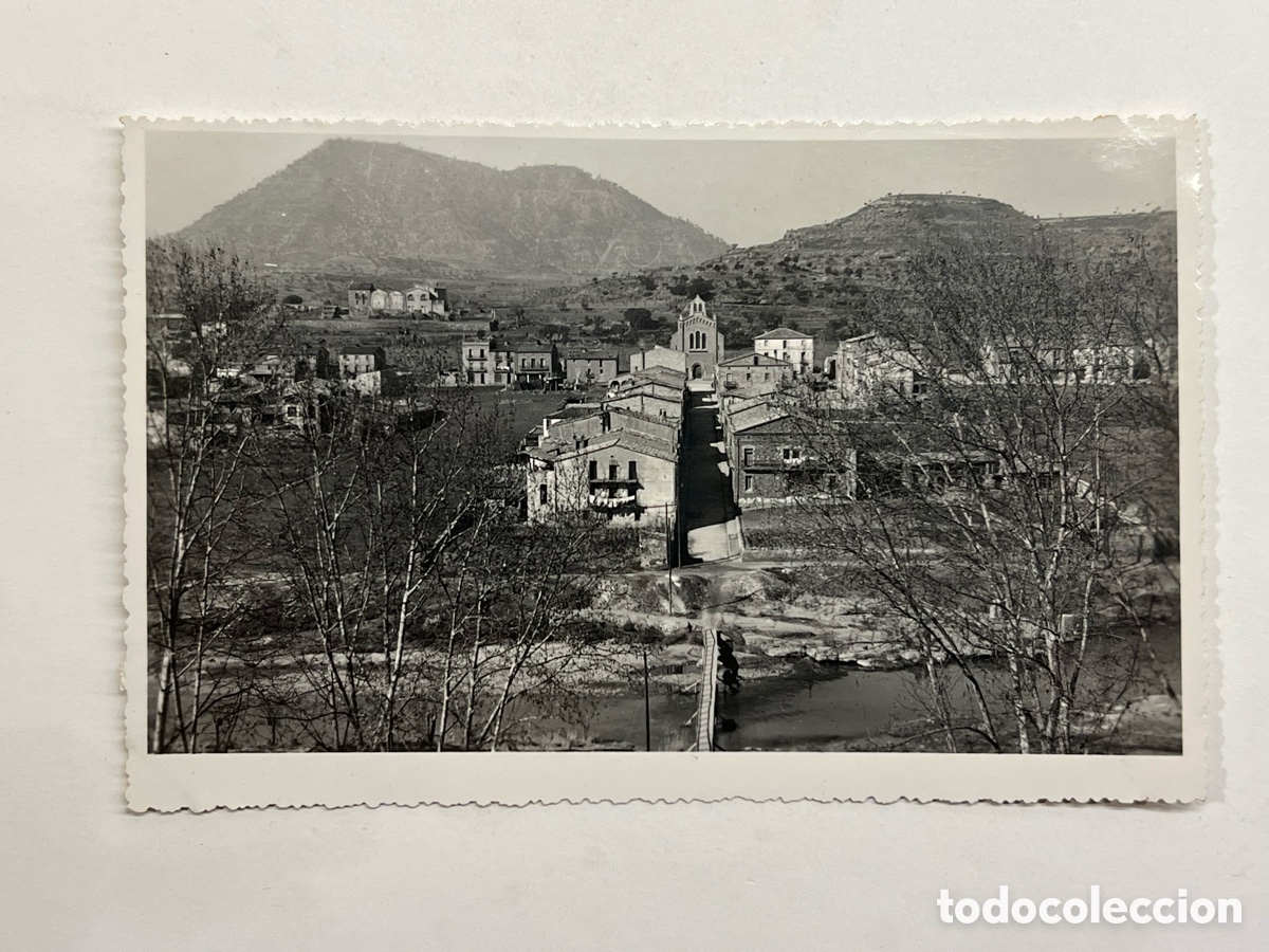Fotograf&iacute;a antigua: Sant Joan de Vilatorrada (Barcelona) Fotograf&iacute;a Vista Panor&aacute;mica&hellip; (h.1945?) Med&iacute;das: 14 x 9 cm