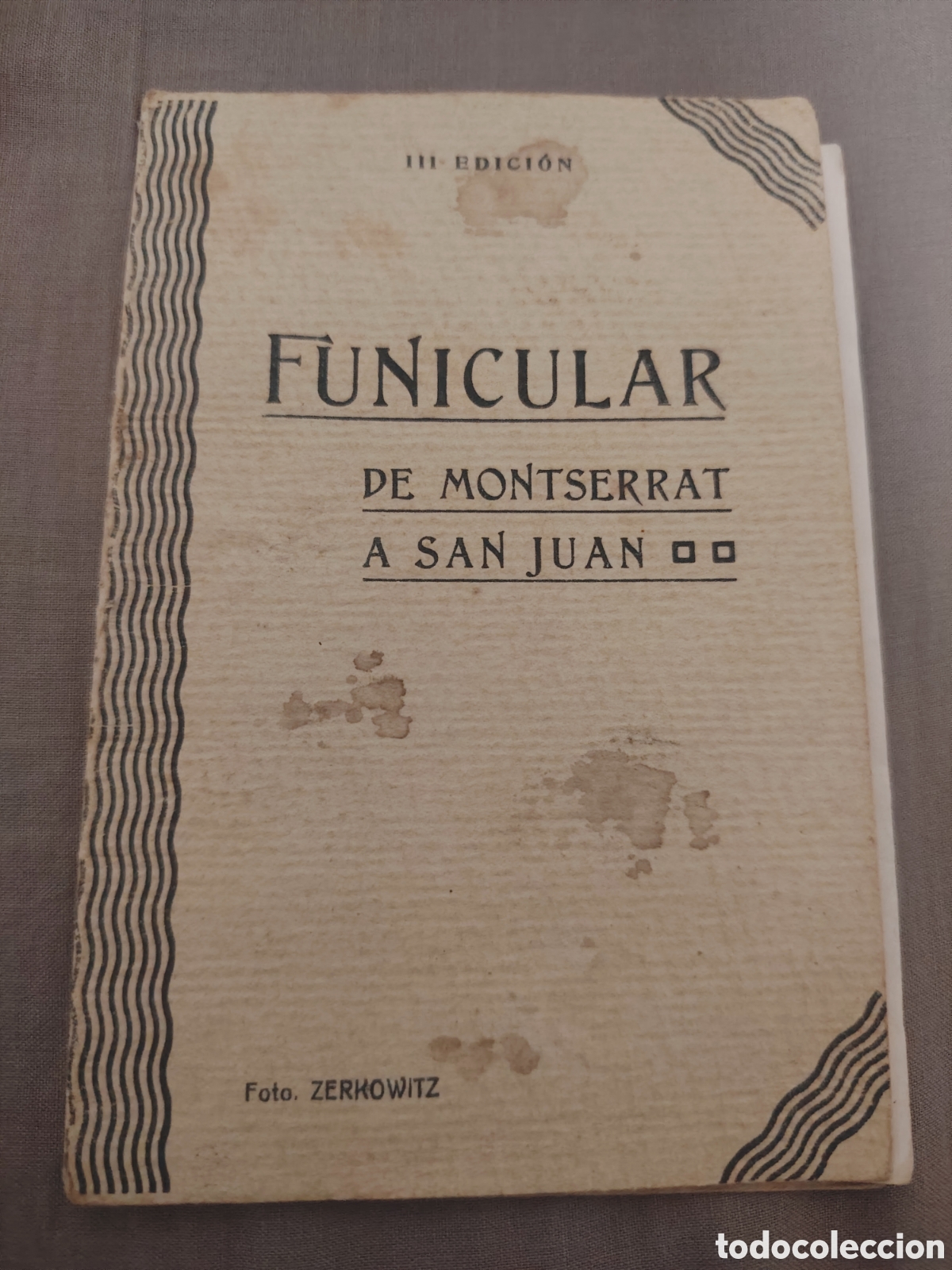 Fotograf&iacute;a antigua: Funicular de Montserrat a San Juan. Zerkowitz. Catalunya