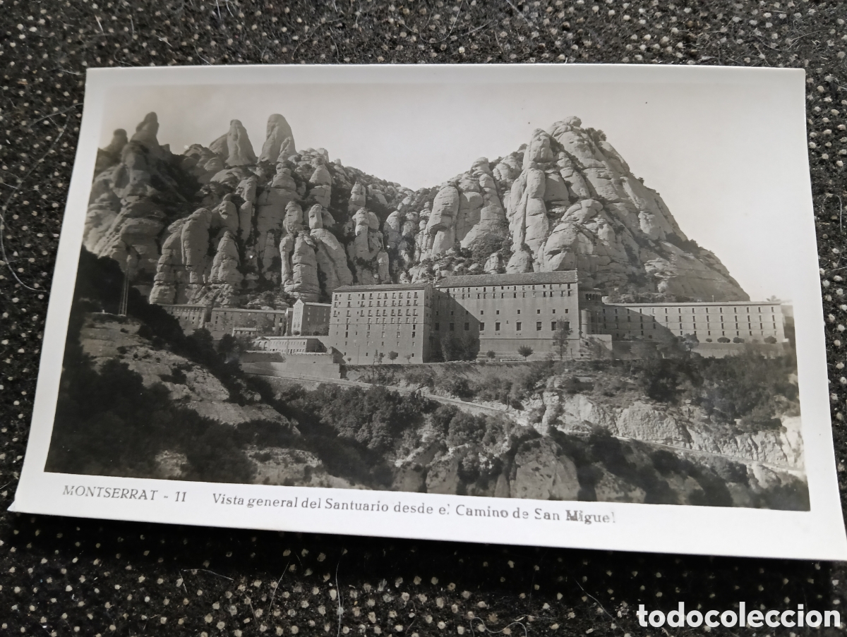 Fotograf&iacute;a antigua: POSTAL FOTOGR&Aacute;FICA A&Ntilde;OS 50 MONTSERRAT, EL SANTUARIO VISTA GENERAL. N&deg; 11