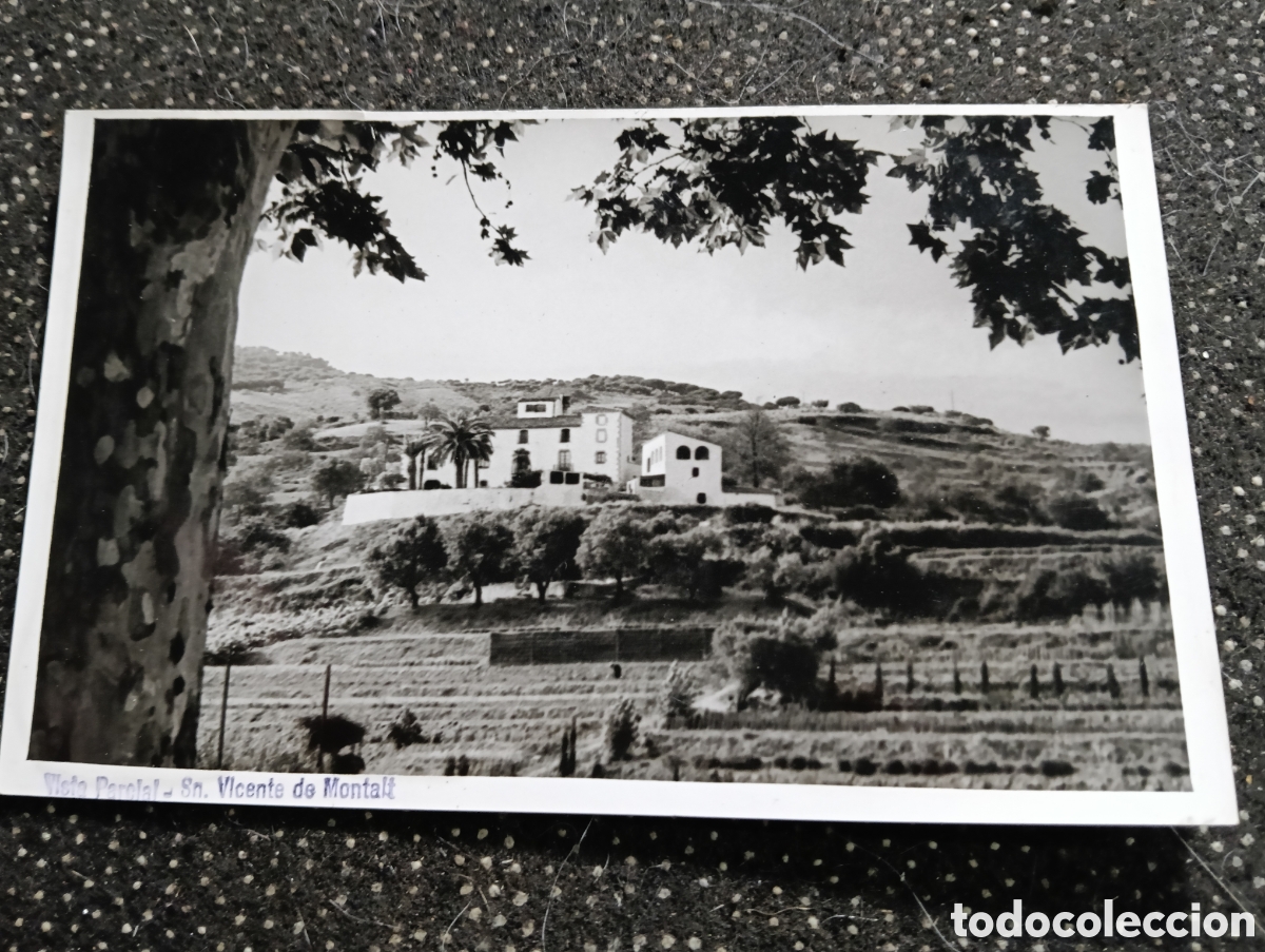 Fotograf&iacute;a antigua: Postal fotogr&aacute;fica vista parcial de San Vicens de Montalt , el Martes me Barcelona
