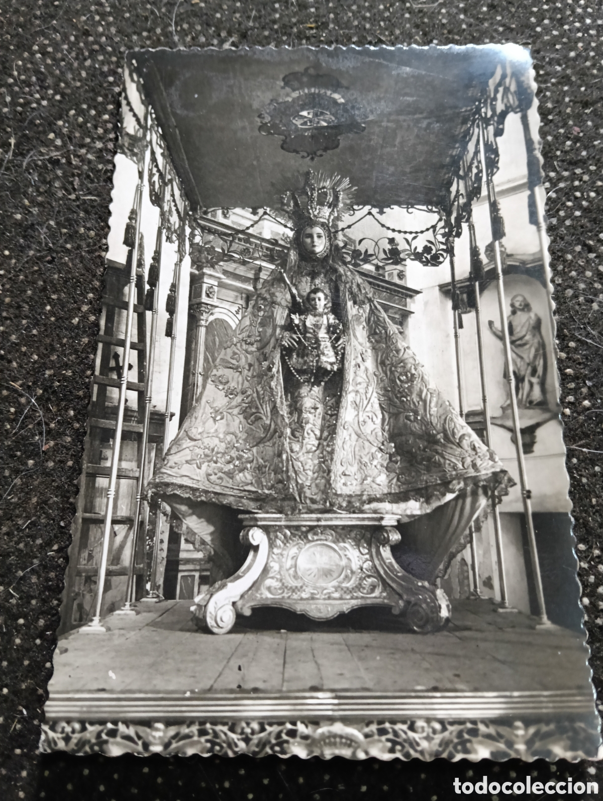 Fotograf&iacute;a antigua: Postal fotogr&aacute;fica de C&aacute;diz, Nuestra Se&ntilde;ora del Rosario patrona de la ciudad, 1950