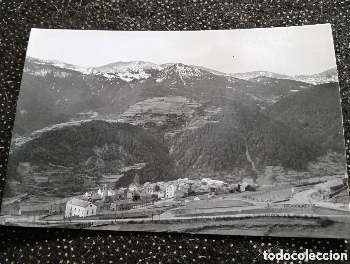 Fotograf&iacute;a antigua: Postal fotogr&aacute;fica de Planolas, Girona vista parcial del pueblo, foto Prat Ripoll