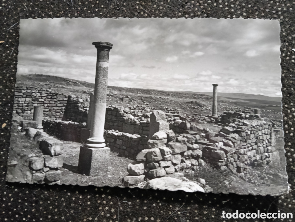 Fotograf&iacute;a antigua: 1955 Postal fotogr&aacute;fica de las ruinas de Numancia en Soria